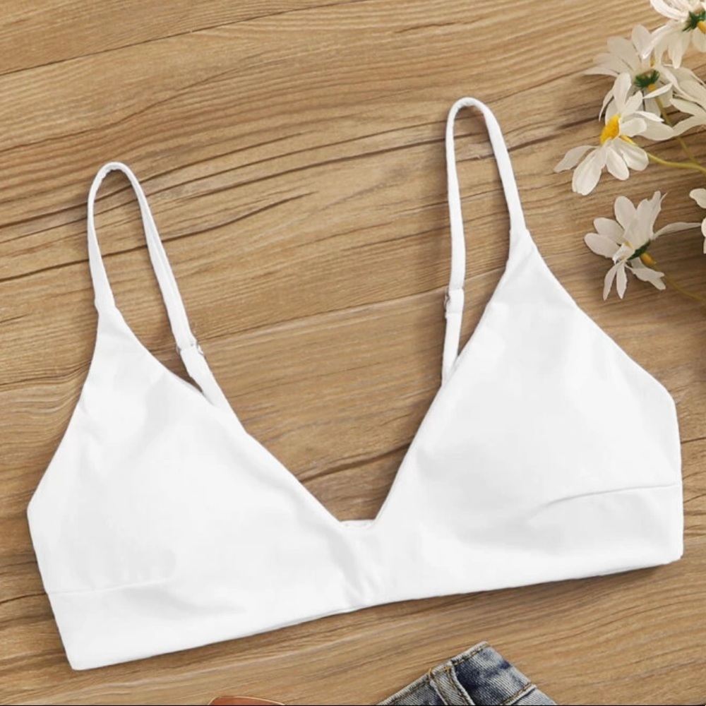 White SHEIN bikini top